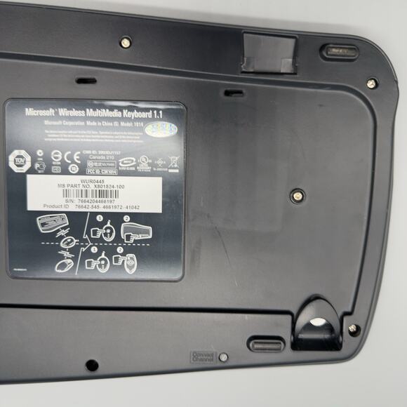 Microsoft Wireless Multimedia Keyboard 1.1 Model 1014 w Mouse Receiver - Picture 8 of 10